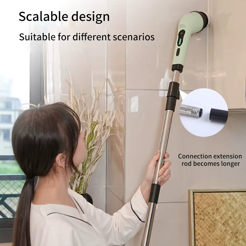 Cepillo Eléctrico Giratorio 9 en 1 – Limpieza Profunda sin Esfuerzo | Baño y Cocina